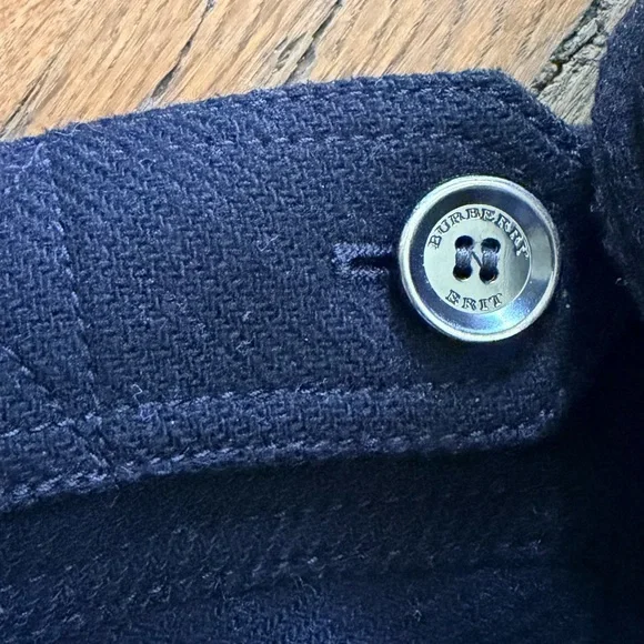 Burberry Brit Black Belted Wool Trench Coat Women’s Sz US10 - Picture 8 of 9